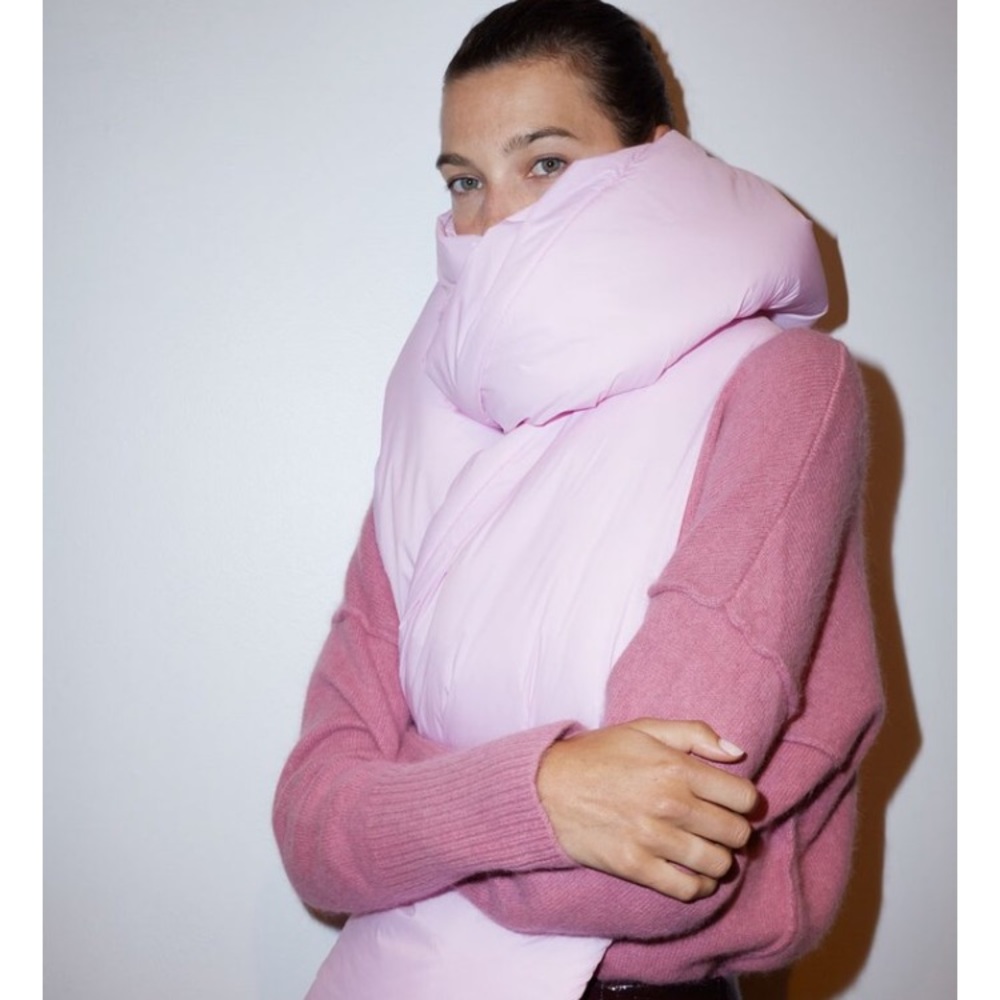 No. 6 Marios Puffer Scarf in Pink NWOT